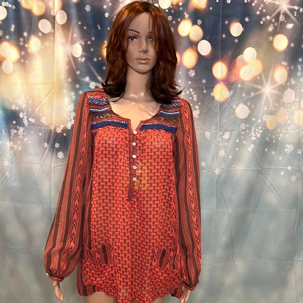๐ธNWT FREE PEOPLE BEADED BLOUSE - Picture 3 of 11